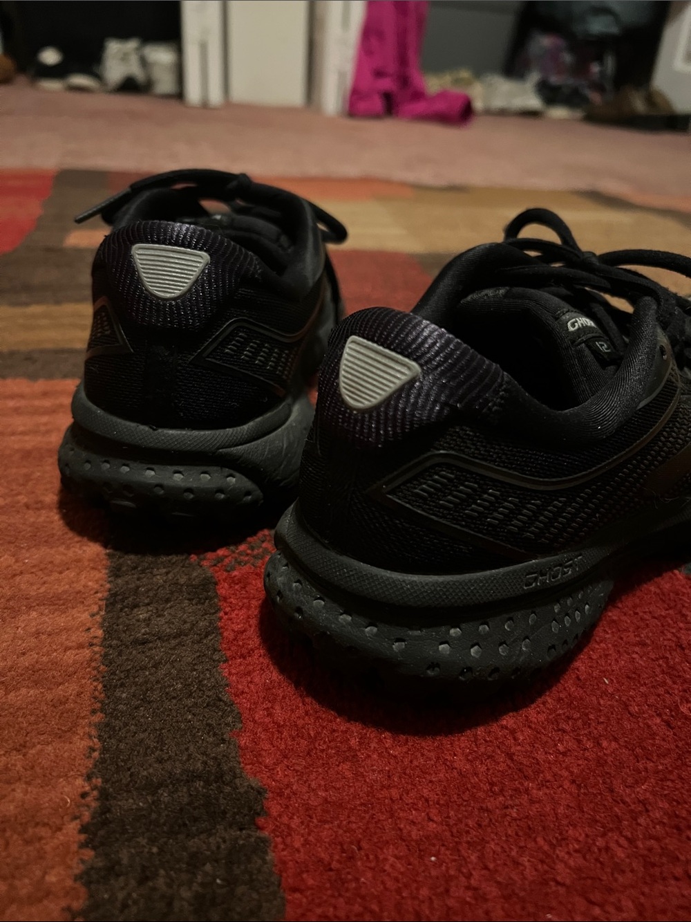 Brooks Ghost Black Running Sneakers - Breathable Performance Trainer - Picture 3 of 6